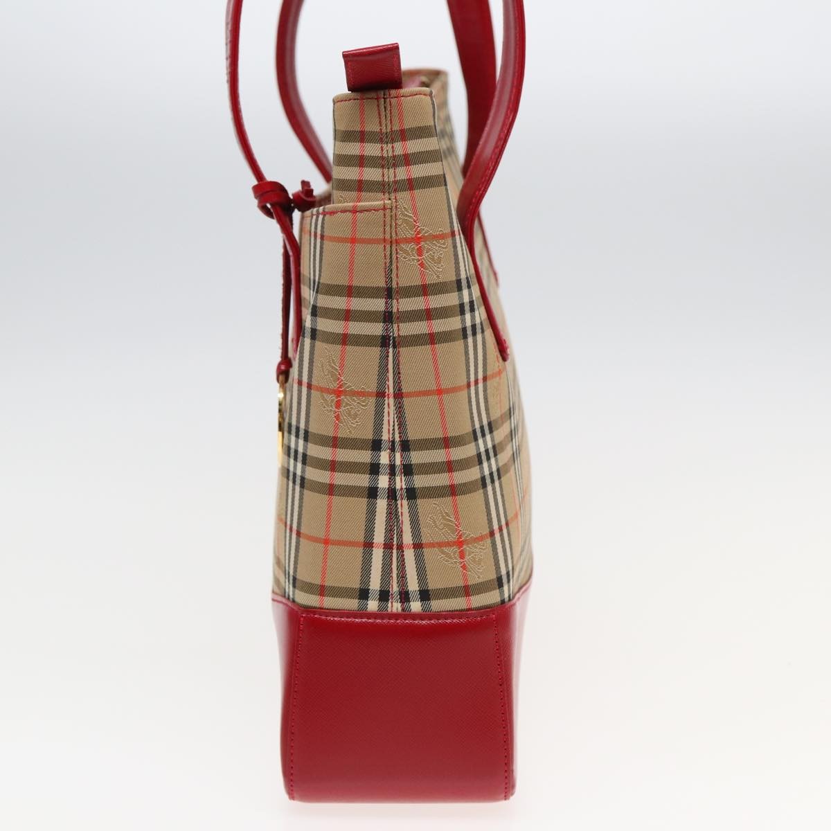 Burberry Nova Check Tote Canvas And Leather Beige Canvas Tote Bag