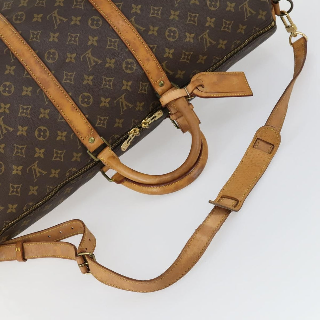 Louis Vuitton Keepall Bandouliere Bag Monogram Canvas Brown Canvas Travel Bag