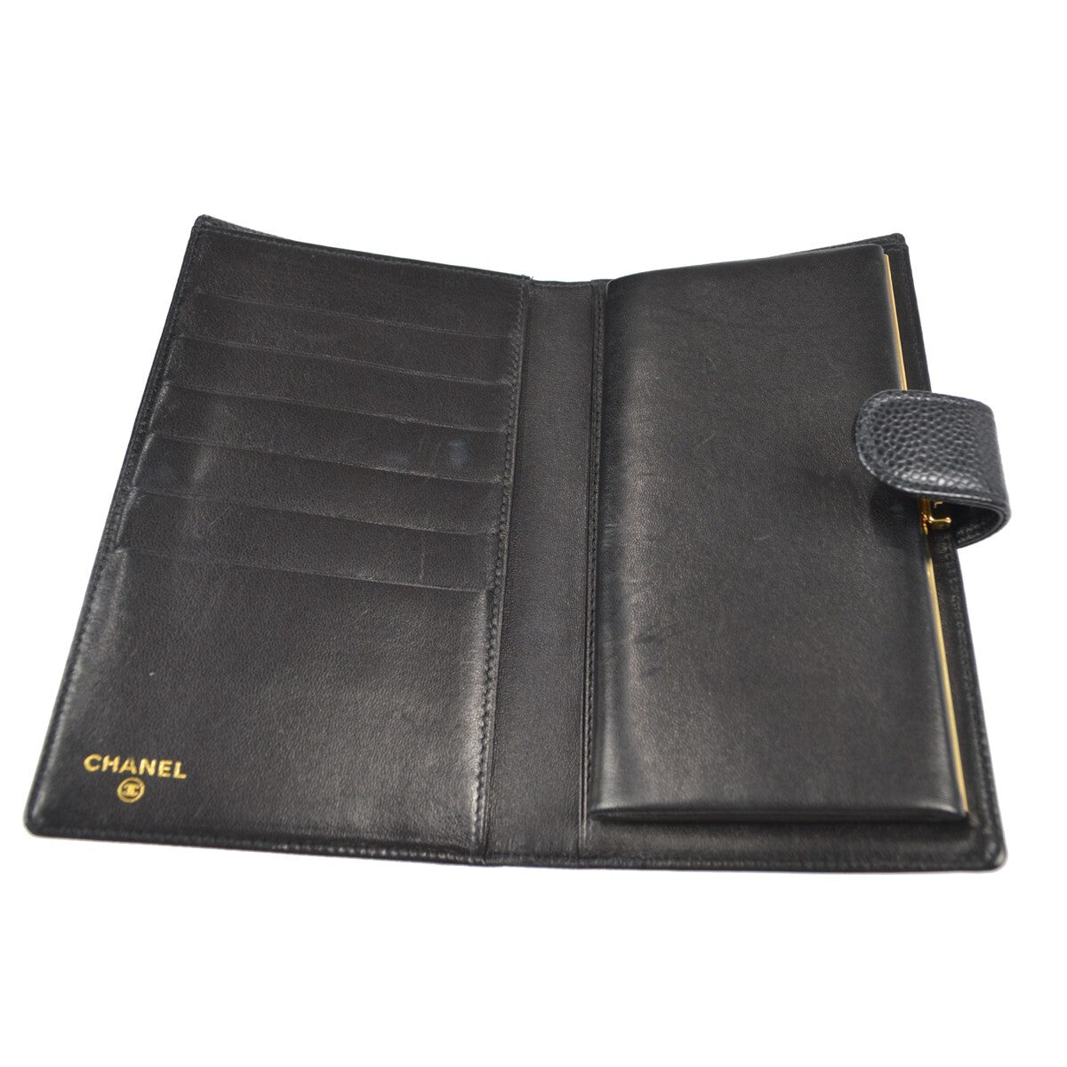 Chanel Timeless Cc French Wallet Caviar Black Leather Wallets Accessory