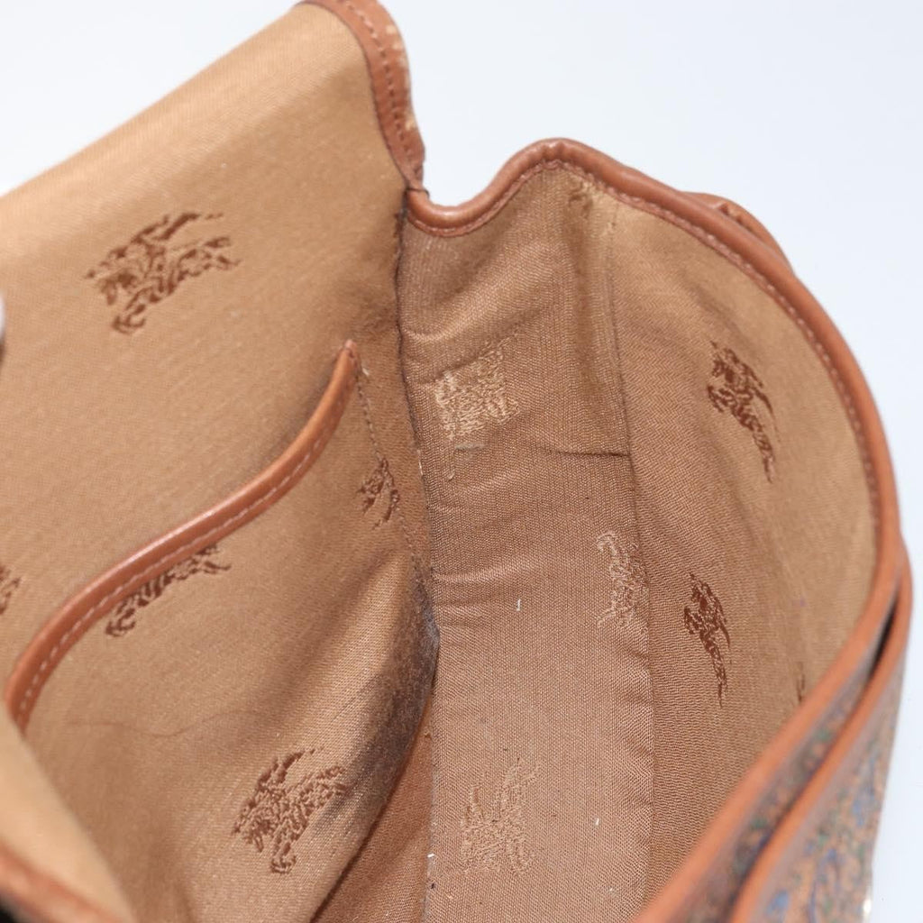Burberry Flap Shoulder Bag Canvas Brown Canvas Shoulder Bag