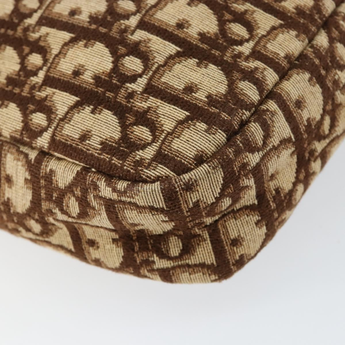 Christian Dior Vintage Trotter Crossbody Bag Diorissimo Coated Canvas Brown Canvas Shoulder Bag Bag (Pre-Owned)