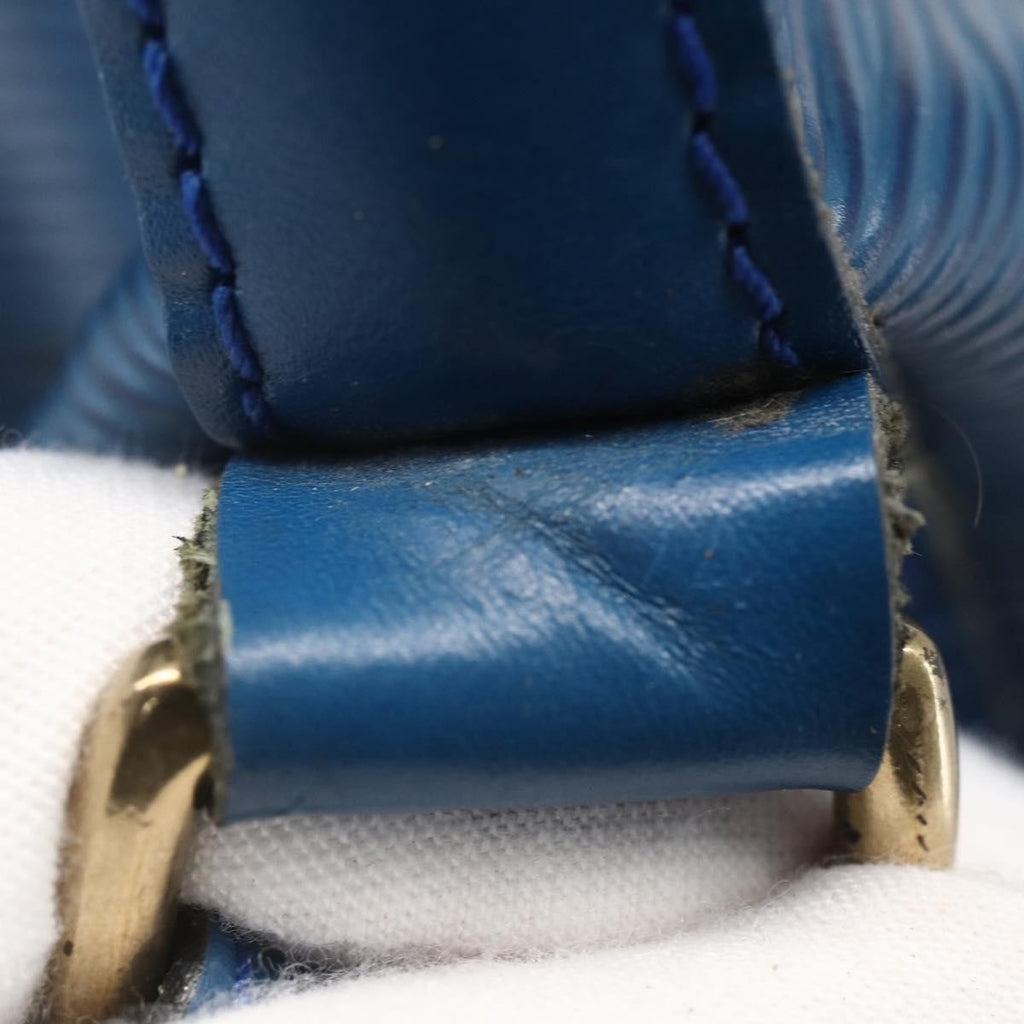 Louis Vuitton Petit Noe Handbag Epi Leather Blue Leather Shoulder Bag