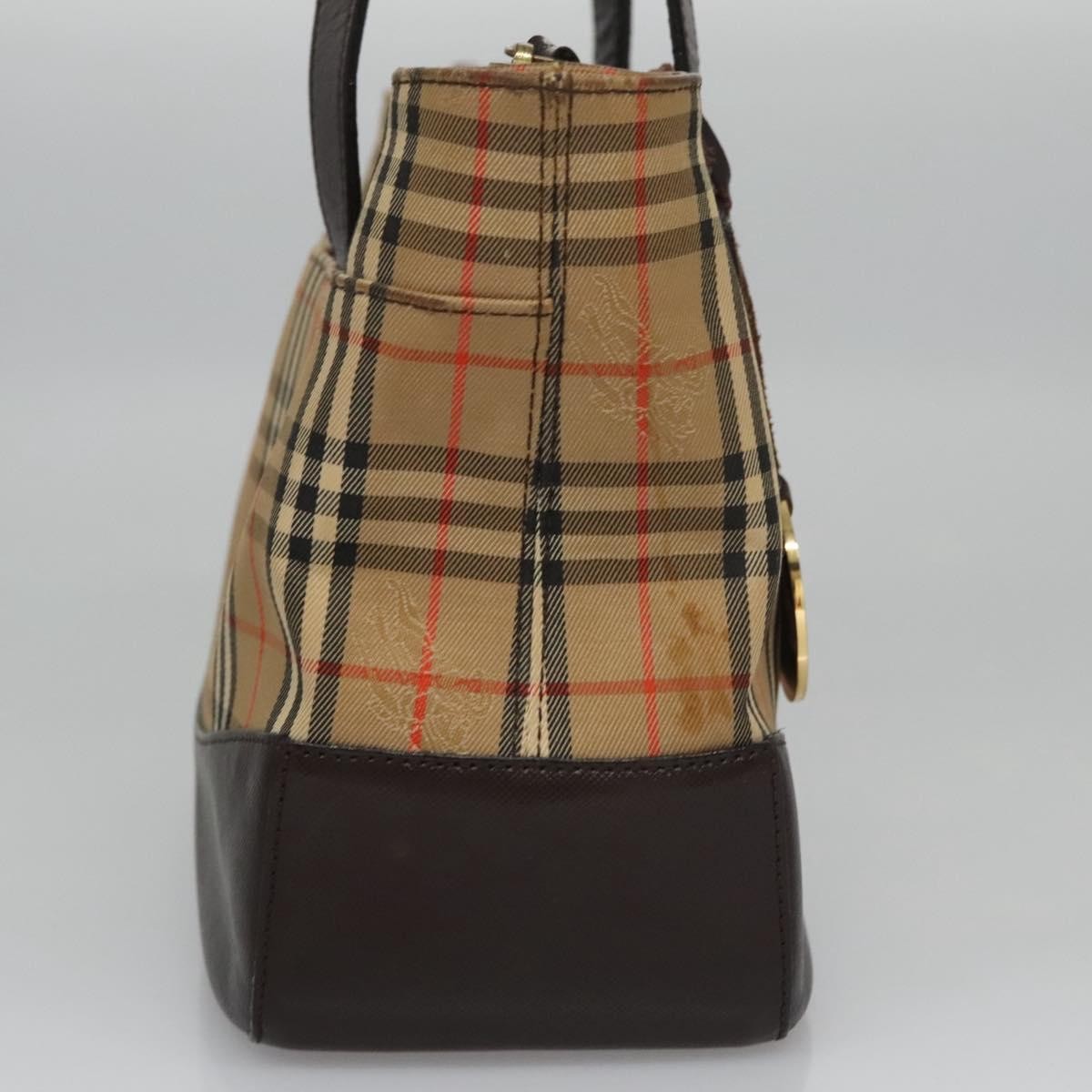 Burberry Nova Check Handbag Nova Check Canvas And Leather Beige Canvas Handbag