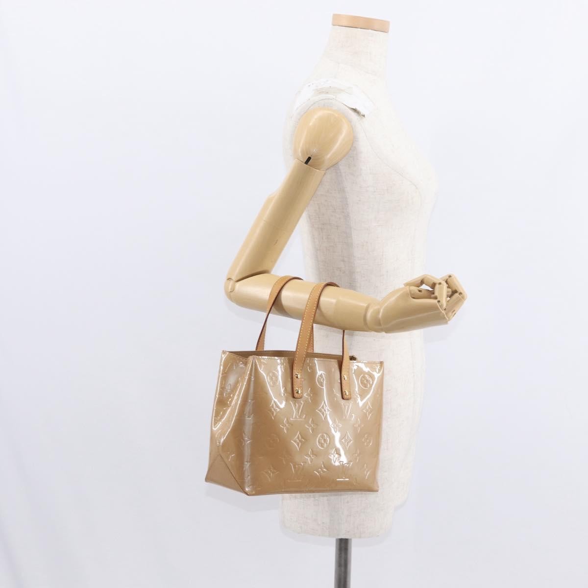 Louis Vuitton Reade Handbag Monogram Vernis Beige Patent_Leather Handbag