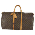 Louis Vuitton Keepall Bandouliere Bag Monogram Canvas Brown Canvas Travel Bag