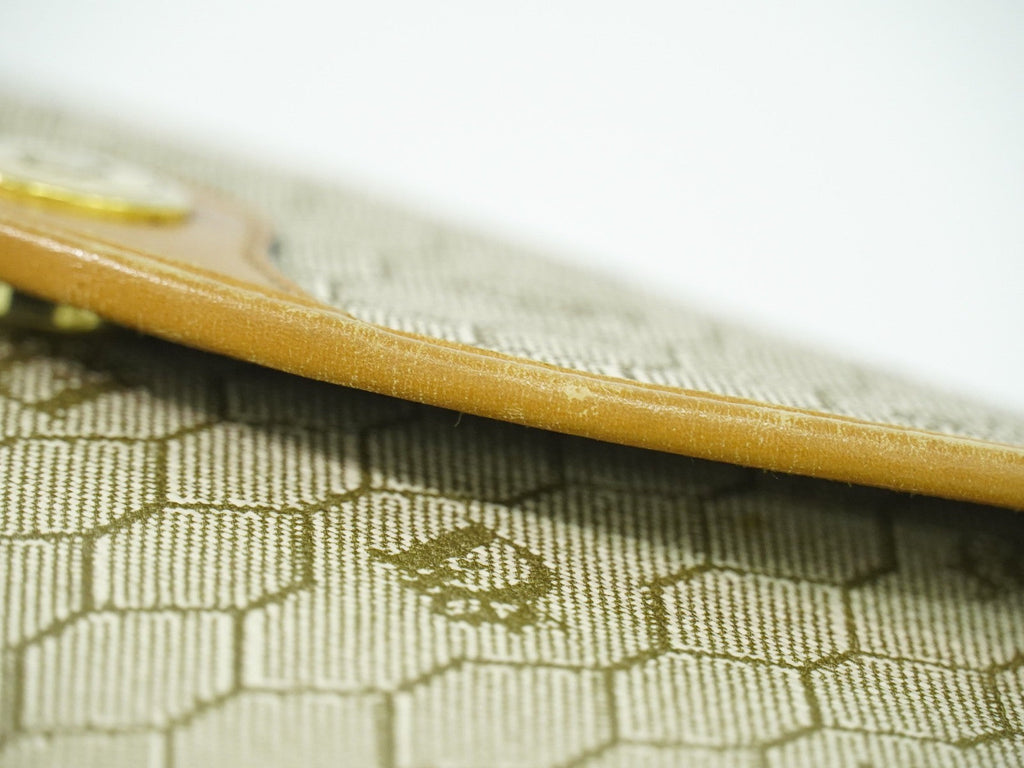 Christian Dior Vintage Honeycomb Shoulder Bag Canvas Beige Canvas Shoulder Bag Bag (Pre-Owned)