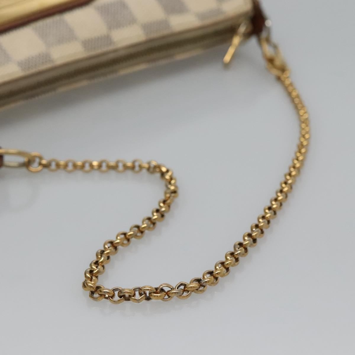 Louis Vuitton Eva Handbag Damier Beige Canvas Shoulder Bag