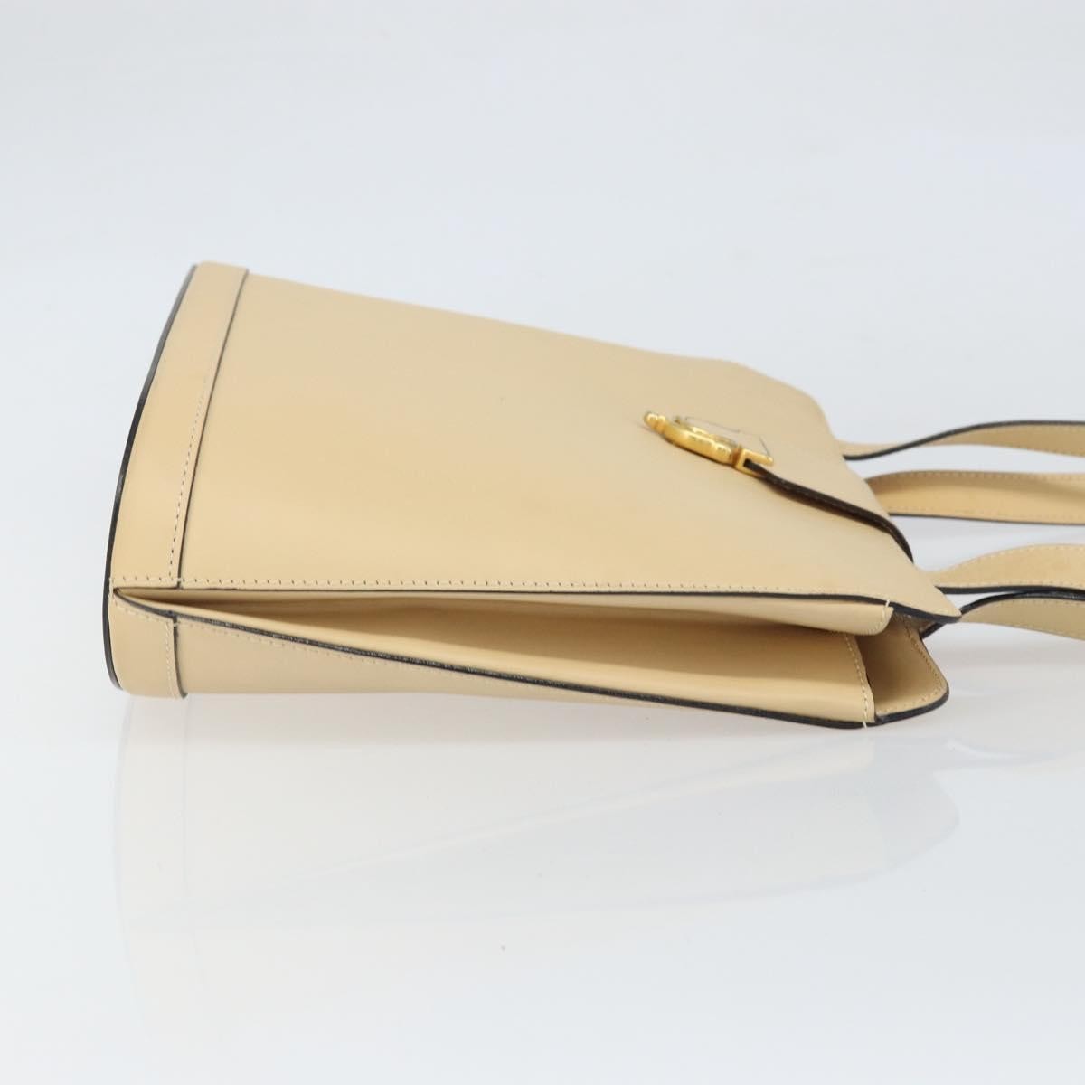 Celine Vintage Shoulder Bag Leather Beige Leather Shoulder Bag Bag