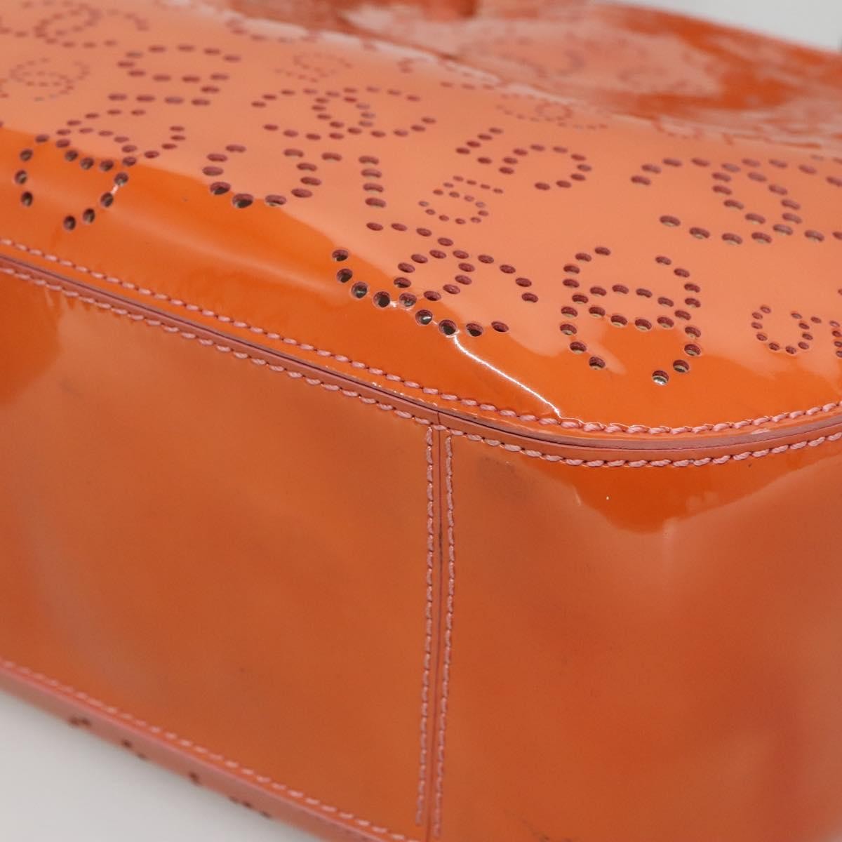 Chanel Cc No.5 Shopping Tote Perforated Patent Orange Patent_Leather Tote Bag Bag