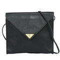 Saint Laurent Vintage Shoulder Bag Leather Black Leather Shoulder Bag Bag (Pre-Owned)