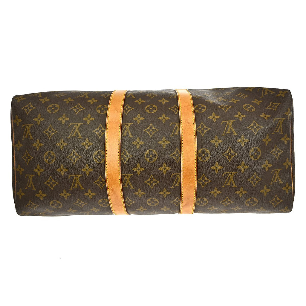 Louis Vuitton Keepall Bag Monogram Canvas Brown Canvas Travel Bag