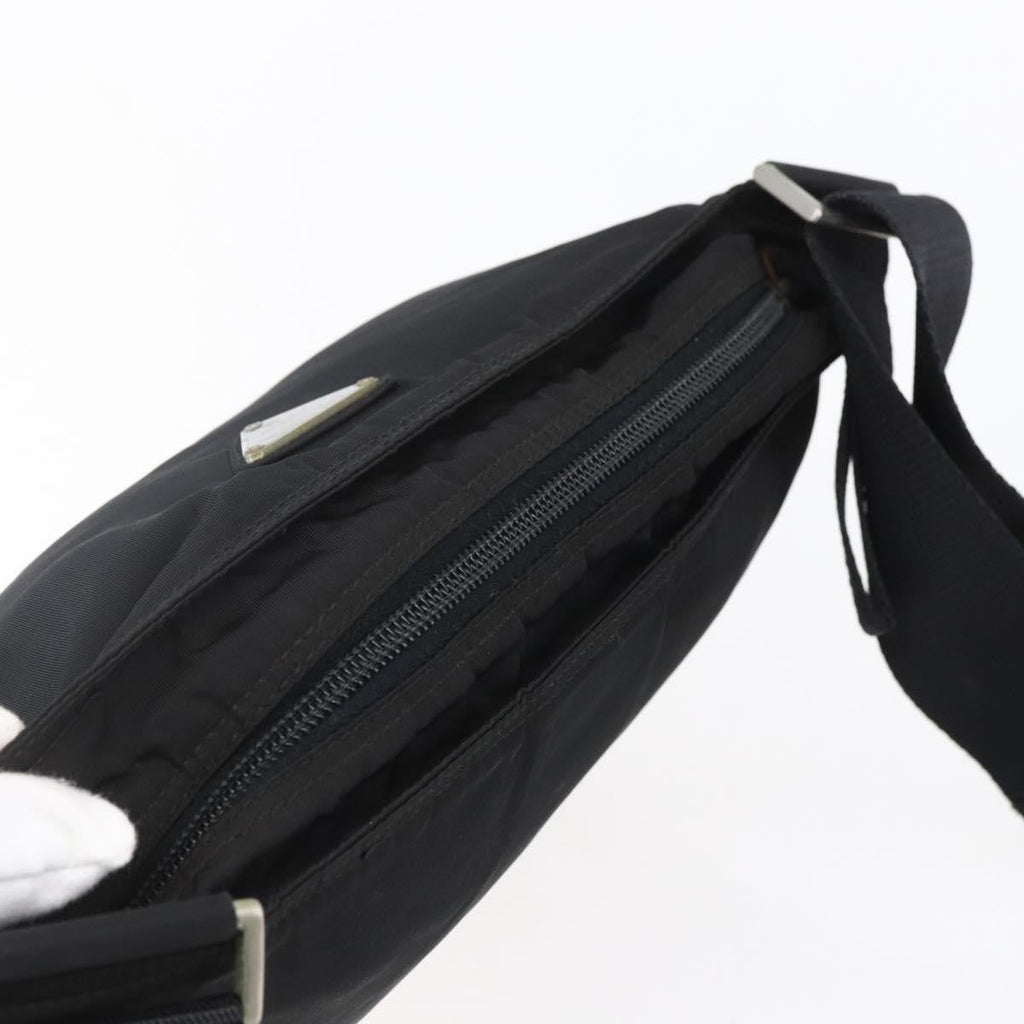 Prada Flat Messenger Bag Tessuto Black Nylon Shoulder Bag Bag