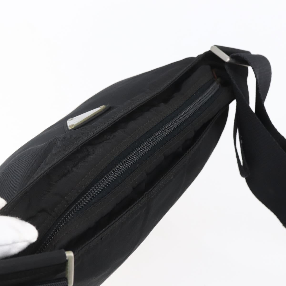 Prada Flat Messenger Bag Tessuto Black Nylon Shoulder Bag Bag