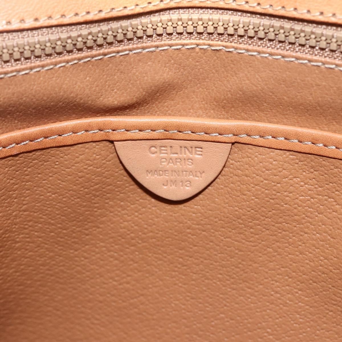 Celine Vintage Macadam Handbag Canvas And Leather Brown Canvas Handbag