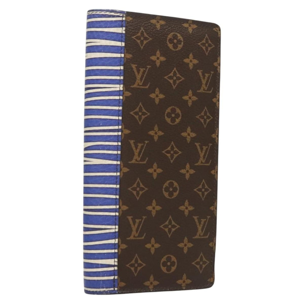 Louis Vuitton Porte Feuille Brother Patchwork Blue Canvas Wallets Accessory
