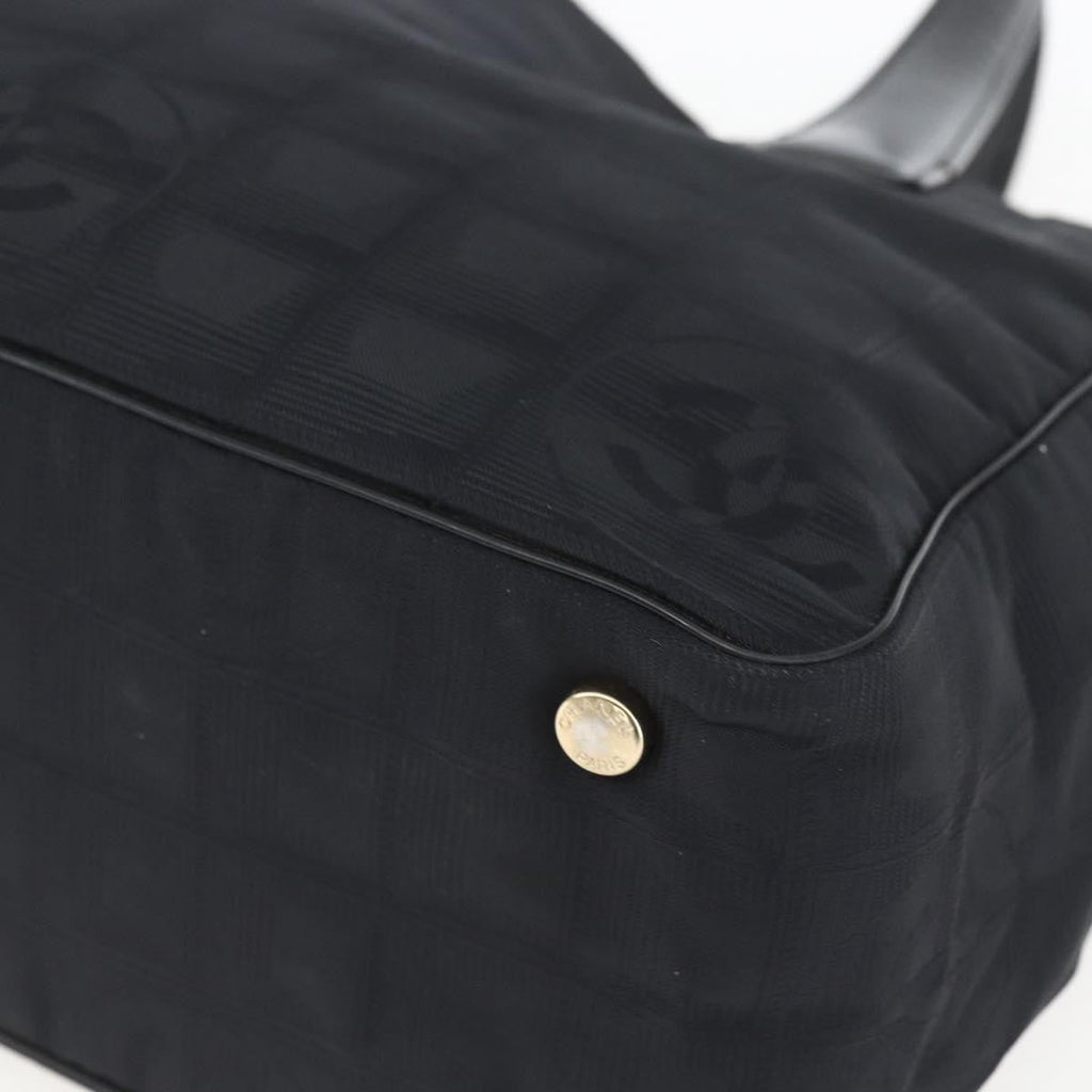 Chanel Travel Line Tote Nylon Black Nylon Tote Bag Bag