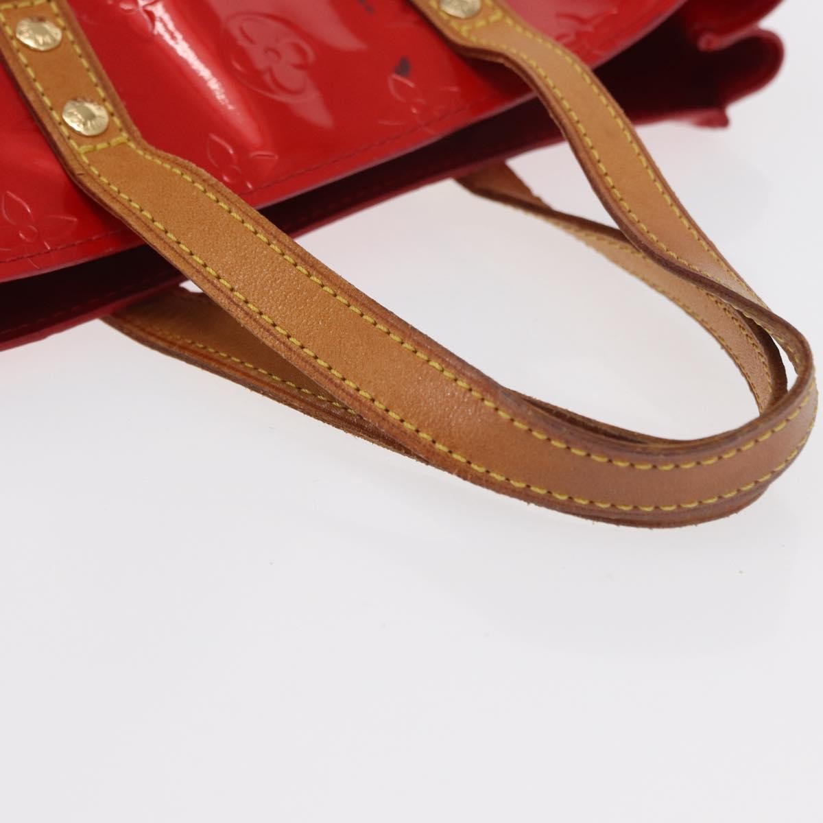 Louis Vuitton Reade Handbag Monogram Vernis Red Patent_Leather Handbag