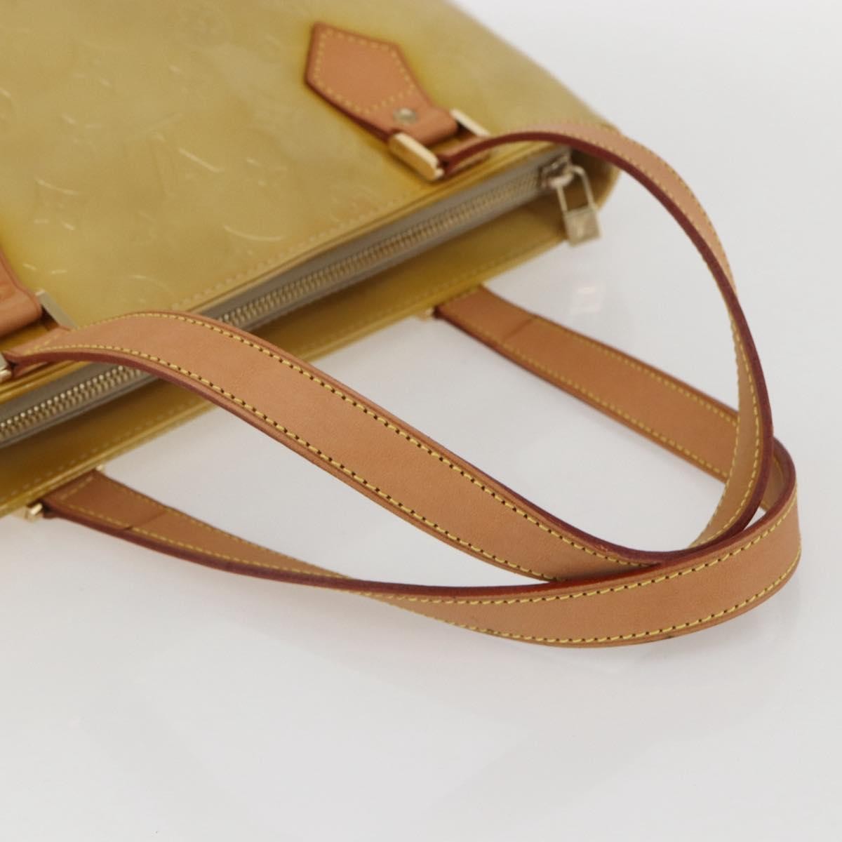 Louis Vuitton Houston Handbag Monogram Vernis Beige Patent_Leather Handbag
