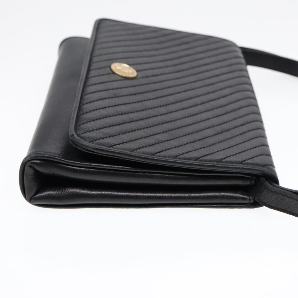 Celine Vintage Shoulder Bag Leather Black Leather Shoulder Bag Bag