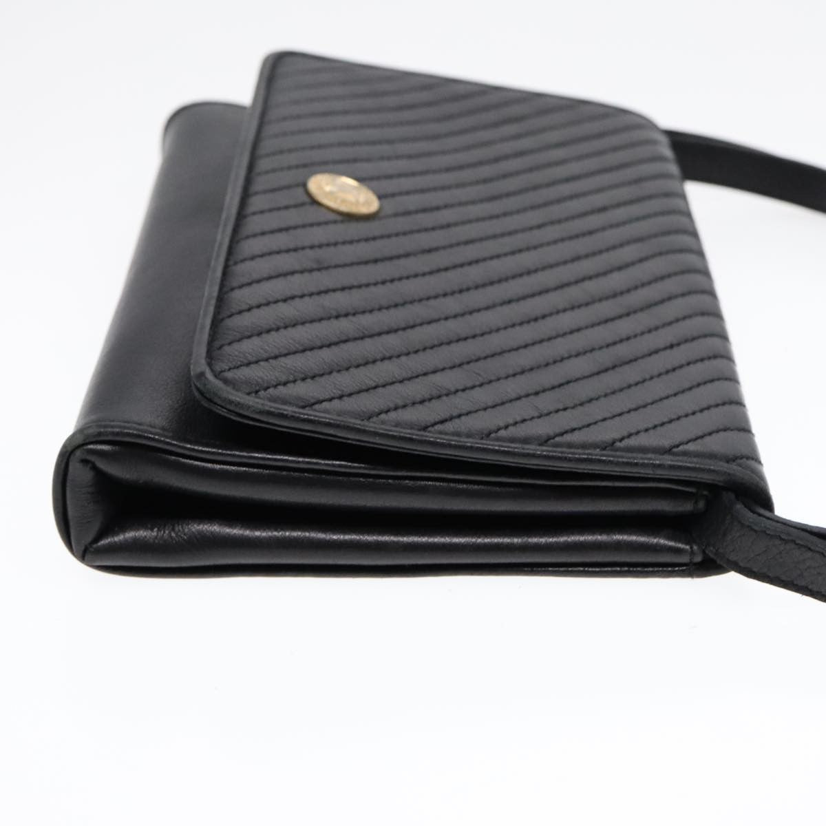 Celine Vintage Shoulder Bag Leather Black Leather Shoulder Bag Bag