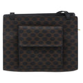 Celine Vintage Macadam Shoulder Bag Canvas Black Canvas Shoulder Bag Bag