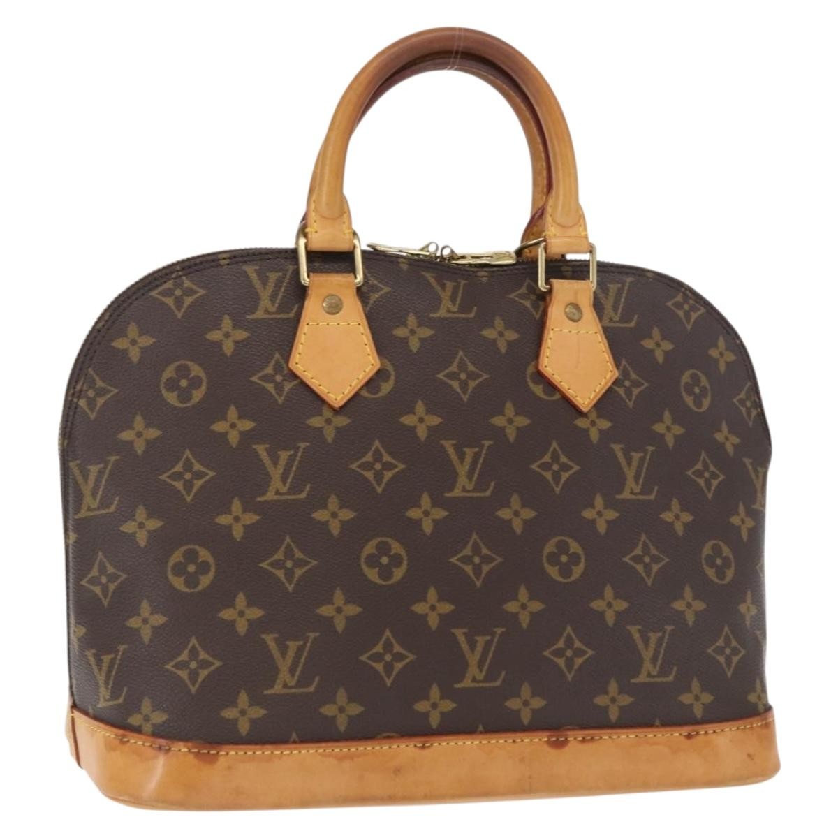 Louis Vuitton Alma Handbag Monogram Canvas Brown Canvas Handbag