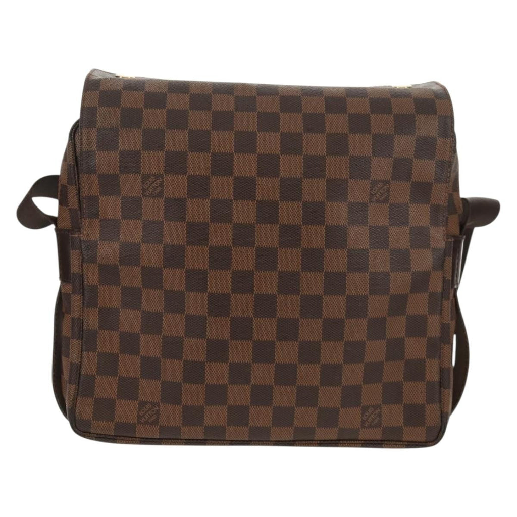 Louis Vuitton Naviglio Handbag Damier Brown Canvas Shoulder Bag