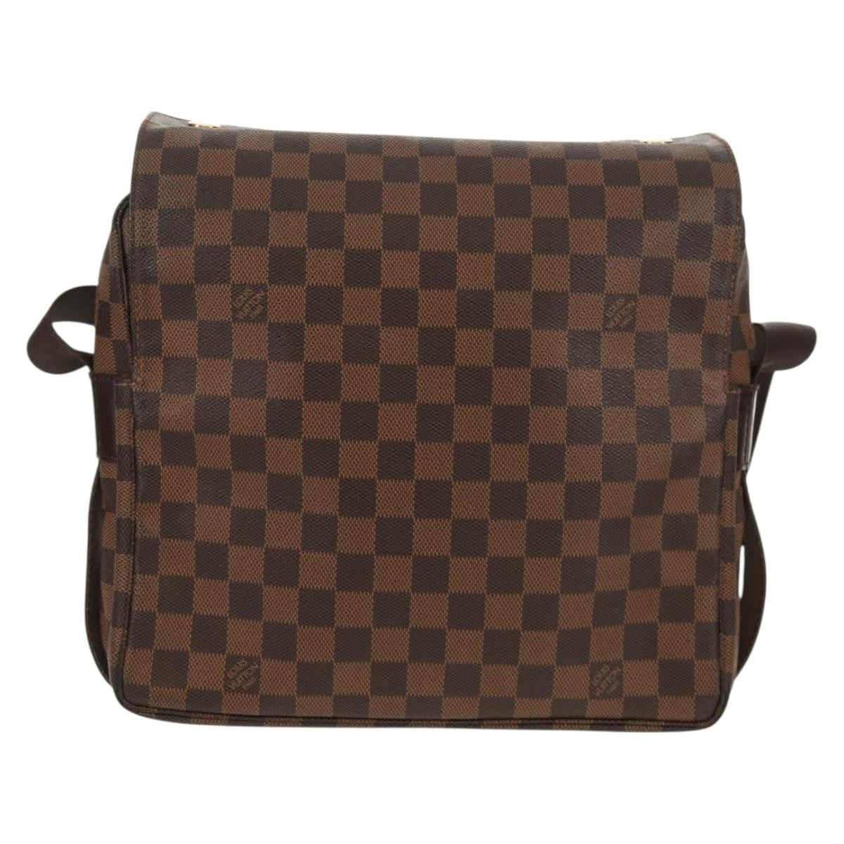 Louis Vuitton Naviglio Handbag Damier Brown Canvas Shoulder Bag