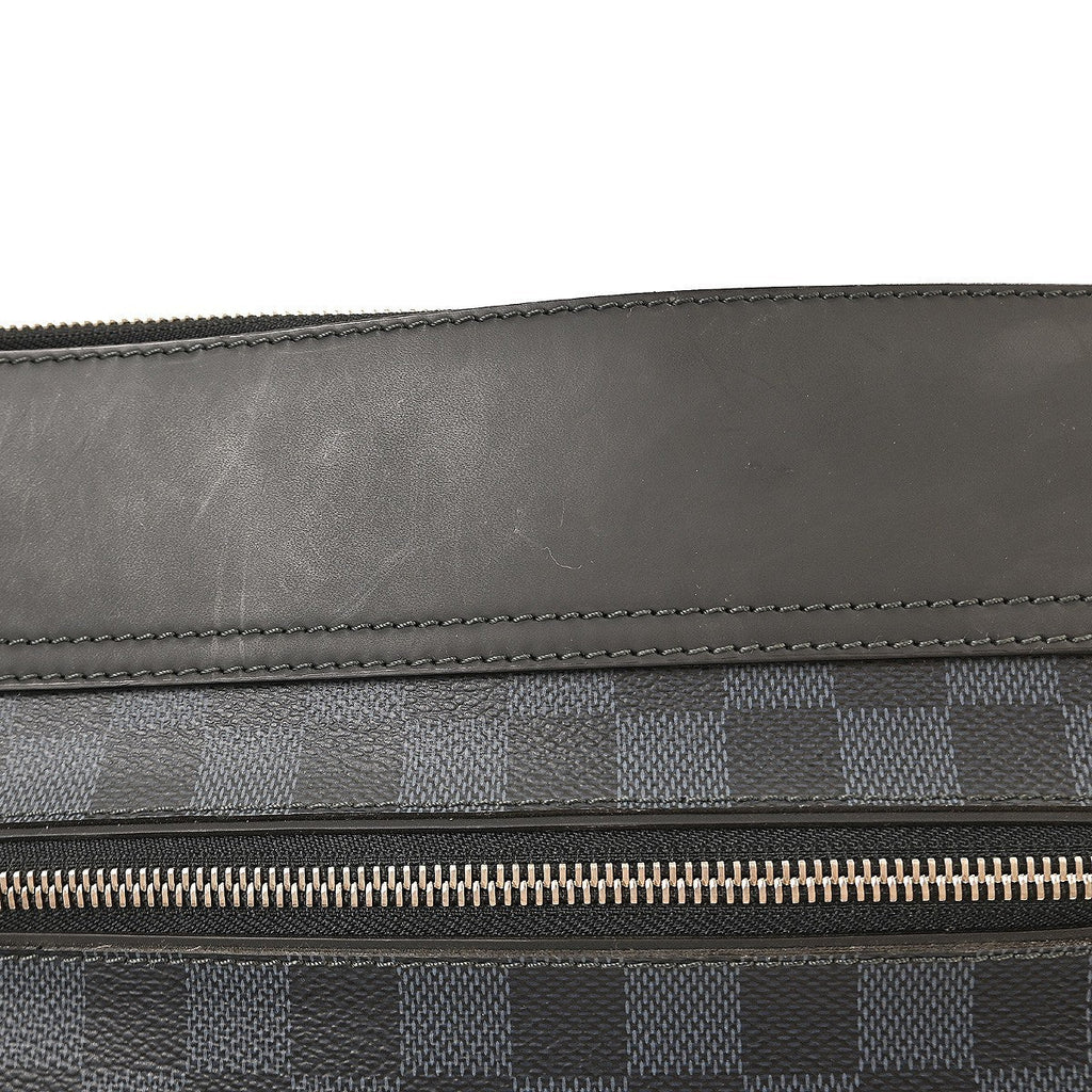 Louis Vuitton Greenwich Messenger Bag Damier Cobalt Black Canvas Shoulder Bag