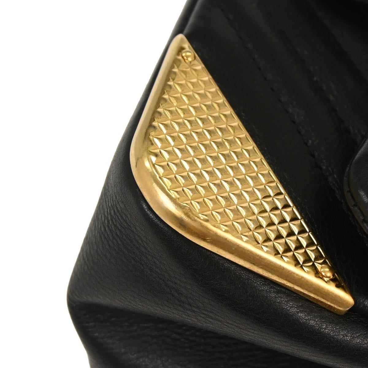 Chanel Rock The Corner Flap Bag Chevron Leather Black Leather Shoulder Bag Bag