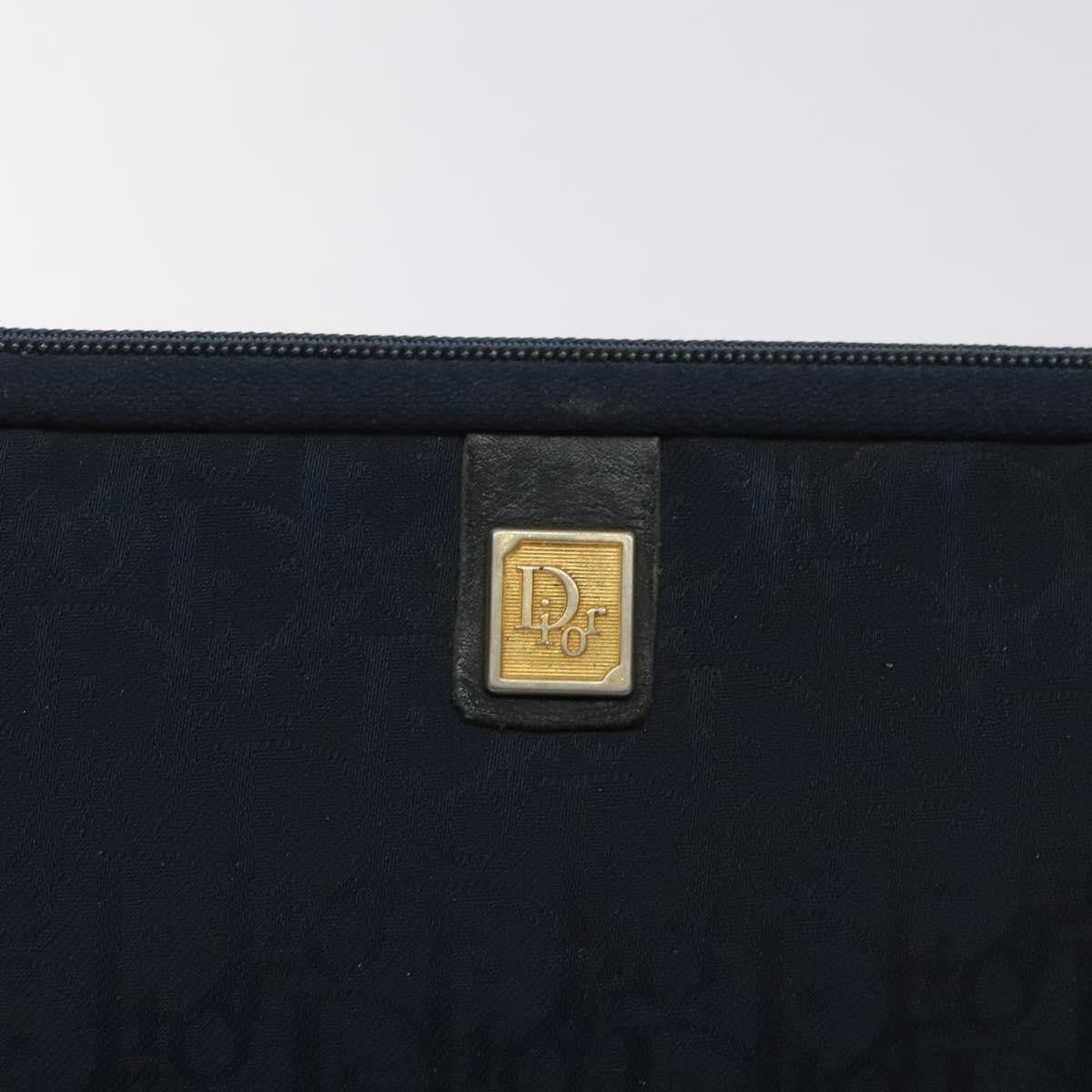 Christian Dior Vintage Trotter Pouch Diorissimo Canvas Navy Canvas Clutche & Pouche Bag (Pre-Owned)