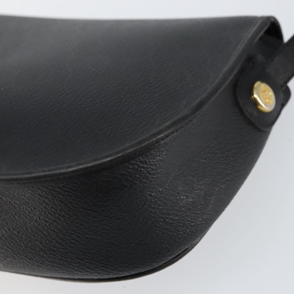 Christian Dior Vintage Honeycomb Flap Crossbody Bag Canvas And Leather Black Canvas Shoulder Bag Bag (Pre-Owned)