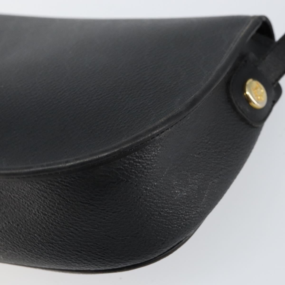Christian Dior Vintage Honeycomb Flap Crossbody Bag Canvas And Leather Black Canvas Shoulder Bag Bag (Pre-Owned)