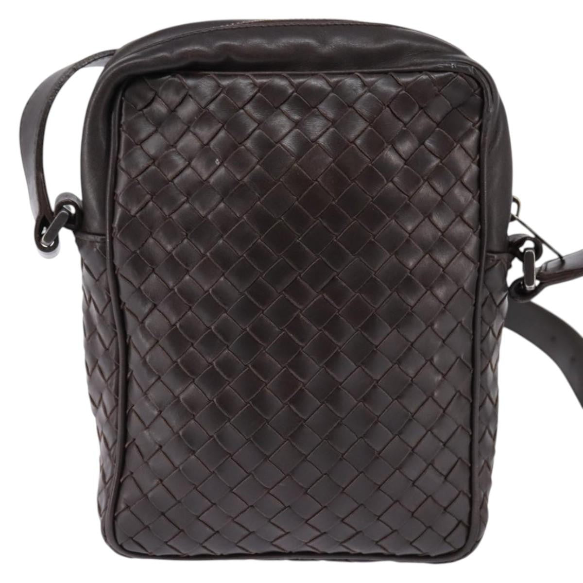Bottega Veneta Front Pocket Messenger Bag Intrecciato Nappa Brown Leather Bag