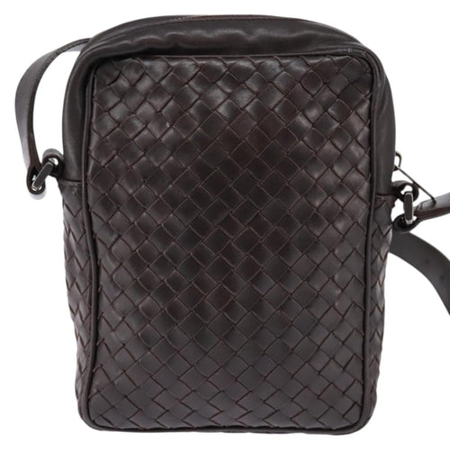Bottega Veneta Front Pocket Messenger Bag Intrecciato Nappa Brown Leather Bag