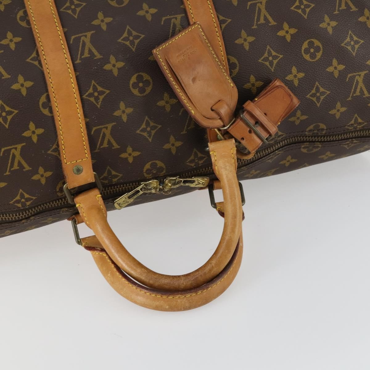 Louis Vuitton Keepall Bag Monogram Canvas Brown Canvas Travel Bag