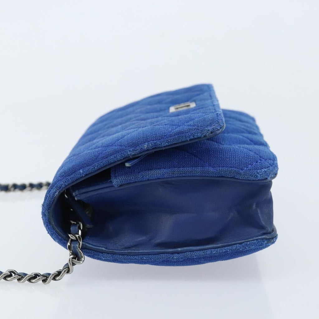 Chanel Wallet On Chain Canvas Navy Canvas Shoulder Bag Bag