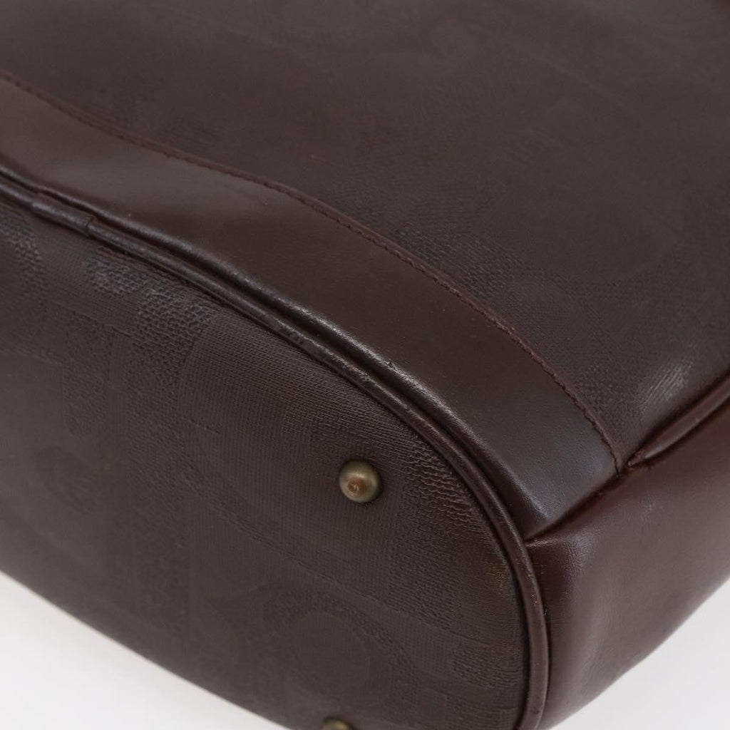 Christian Dior Vintage Trotter Handbag Canvas Brown Pvc Handbag (Pre-Owned)