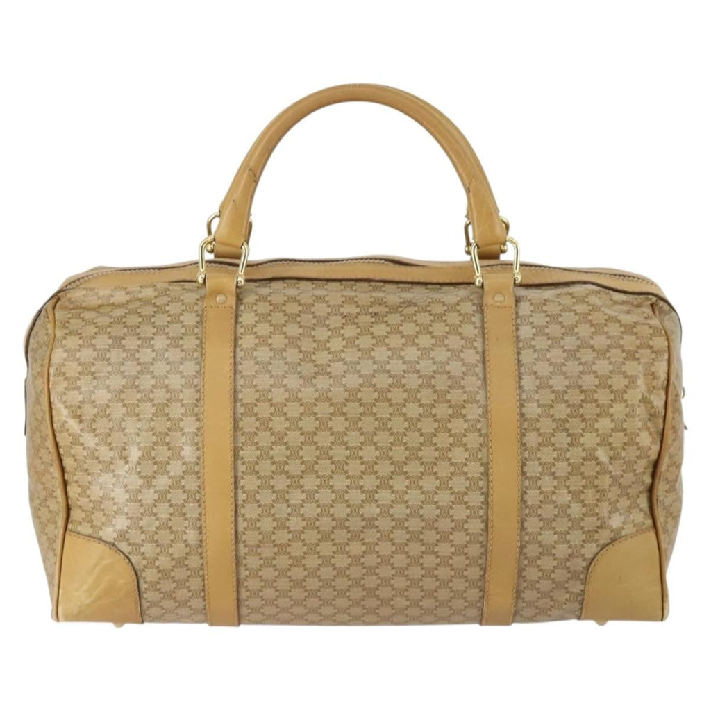 Celine Travel Duffle Bag Triomphe Coated Canvas Beige Canvas Travel Bag Bag