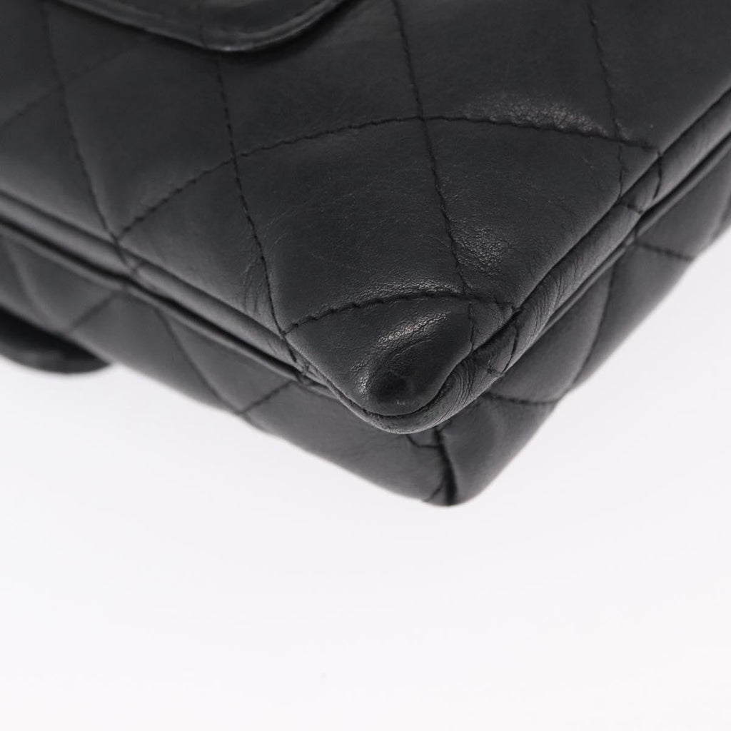 Chanel Cambon Flap Crossbody Bag Quilted Lambskin Silver Leather Shoulder Bag Bag