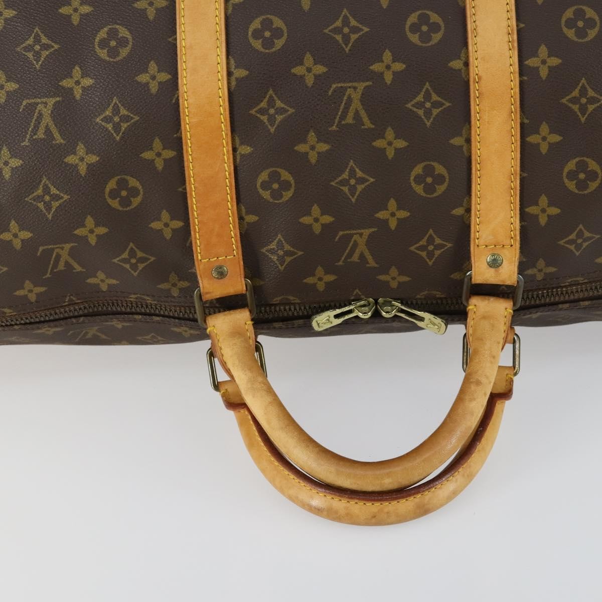 Louis Vuitton Keepall Bag Monogram Canvas Brown Canvas Travel Bag