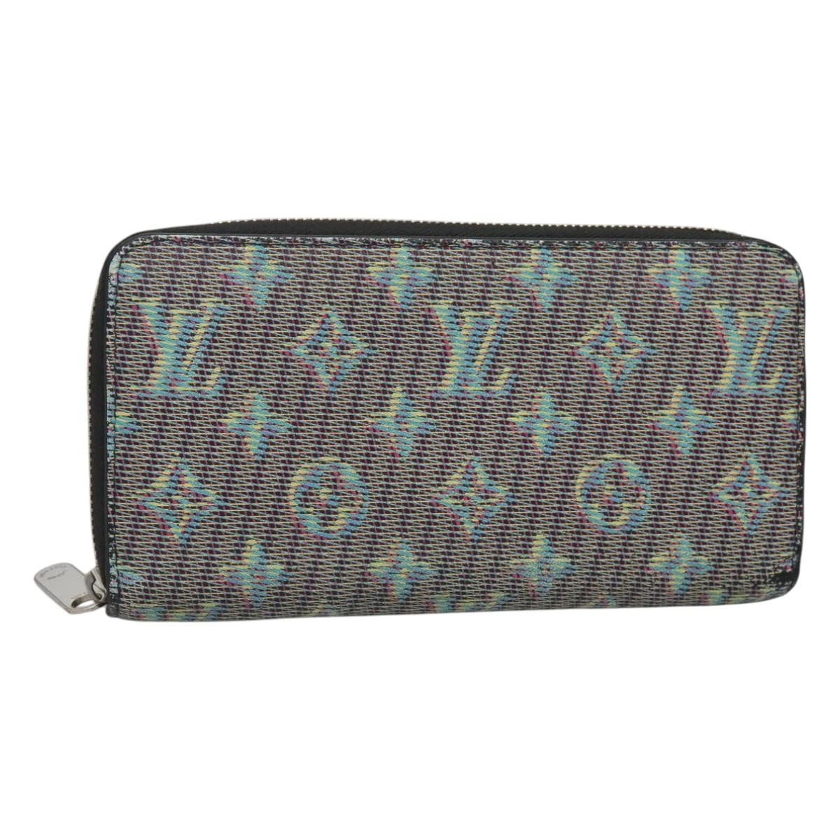 Louis Vuitton Zippy Wallet Nm Monogram Lv Pop Green Canvas Wallets Accessory