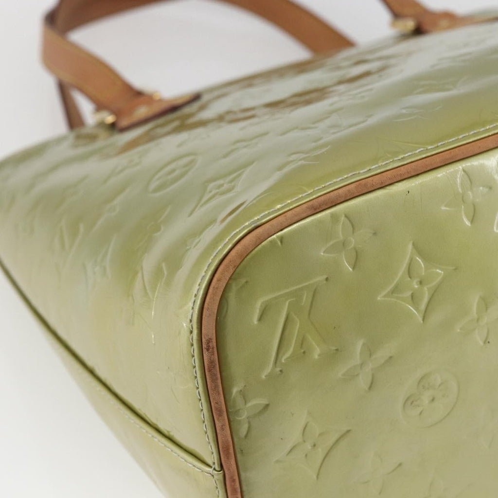 Louis Vuitton Houston Handbag Monogram Vernis Green Patent_Leather Tote Bag