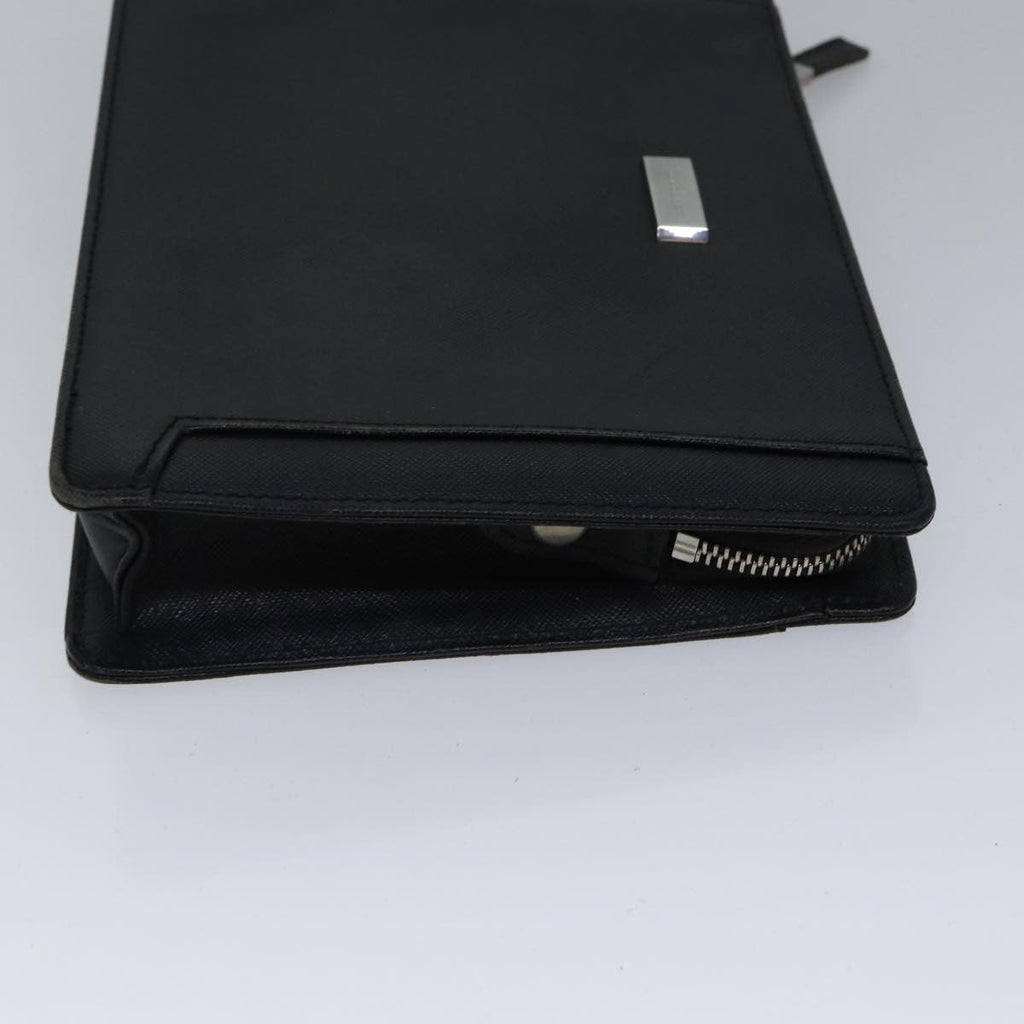 Burberry Vintage Pouch Leather Black Leather Clutche & Pouche Bag
