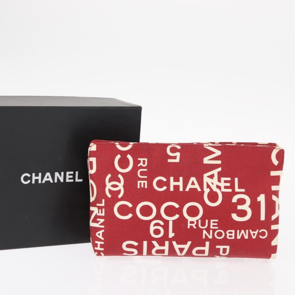 Chanel 31 Rue Cambon Clutch Canvas Red Canvas Clutche & Pouche Bag
