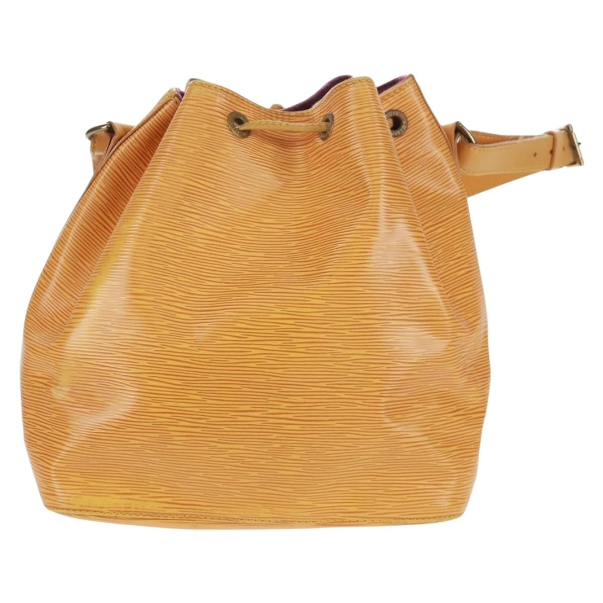 Louis Vuitton Petit Noe Handbag Epi Leather Yellow Leather Shoulder Bag
