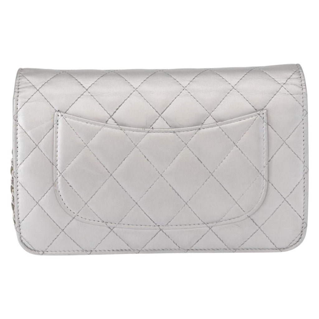Chanel Reissue 2.55 Wallet On Chain Quilted Lambskin Silver Leather Shoulder Bag Bag