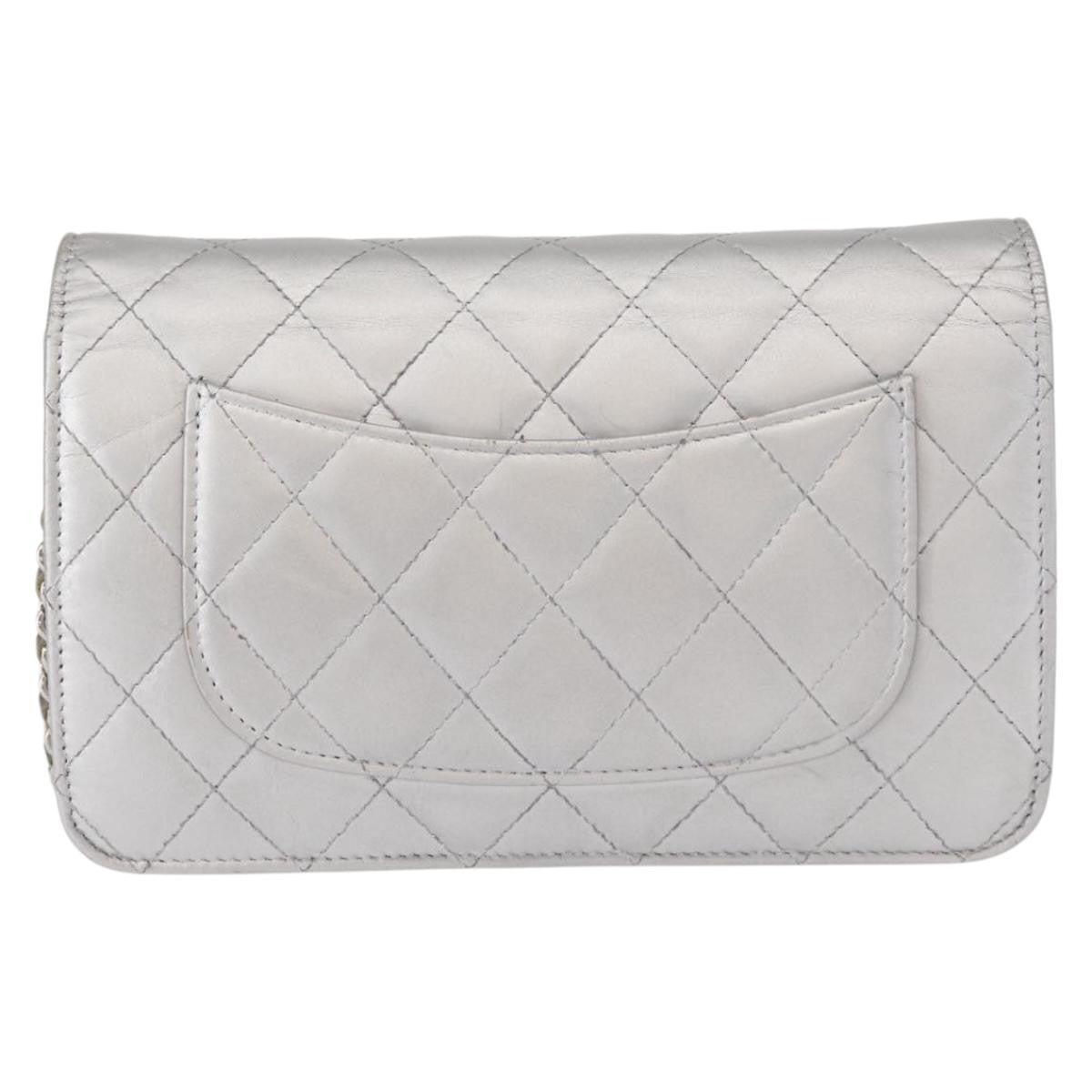 Chanel Reissue 2.55 Wallet On Chain Quilted Lambskin Silver Leather Shoulder Bag Bag