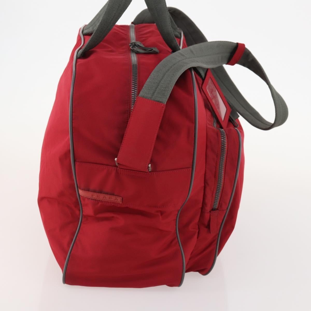 Prada Sport Line Boston Bag Nylon Red Nylon Travel Bag Bag