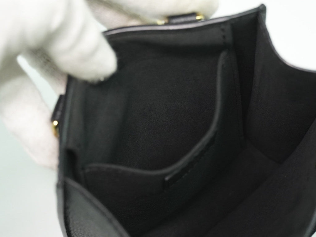 Louis Vuitton Petit Sac Plat Bag Bicolor Monogram Empreinte Giant Black Leather Tote Bag